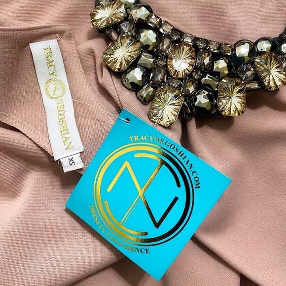 Jada Shift dress by Ellen Negoshian in Blush with Necklace NWT - XS - Picture 5 of 7